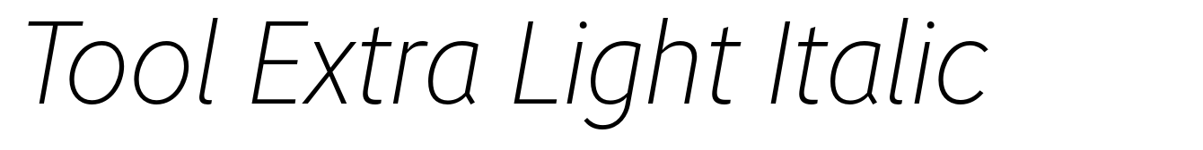 Tool Extra Light Italic
